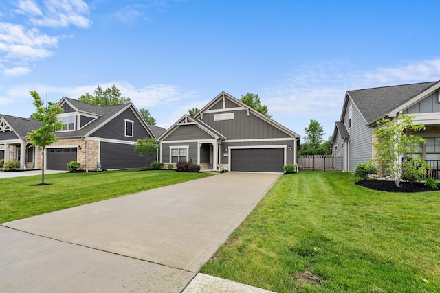243 Parkgate Ct, Delaware, OH 43015 - craftsman inspired home featuring board and batten siding, driveway, an attached garage, and stone siding