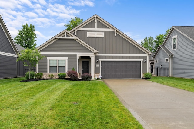 243 Parkgate Ct, Delaware, OH 43015 - craftsman-style house with board and batten siding, an attached garage, and driveway