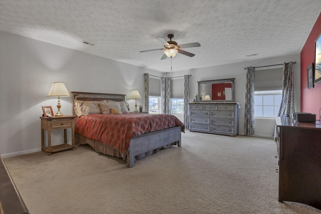 135 Tassel View St, Pataskala, OH 43062 - carpeted bedroom featuring a textured ceiling, ceiling fan, and baseboards