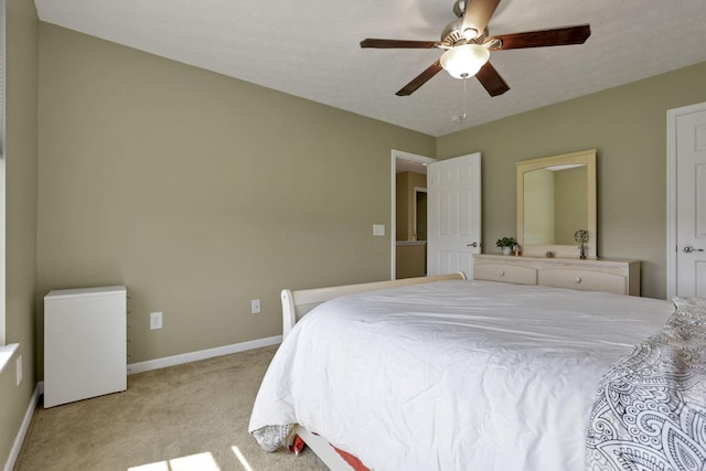 135 Tassel View St, Pataskala, OH 43062 - bedroom with light colored carpet, baseboards, fridge, and ceiling fan