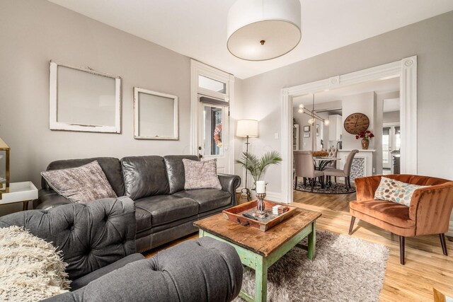 1105 Say Ave, Columbus, OH 43201 - living room with light wood finished floors and baseboards