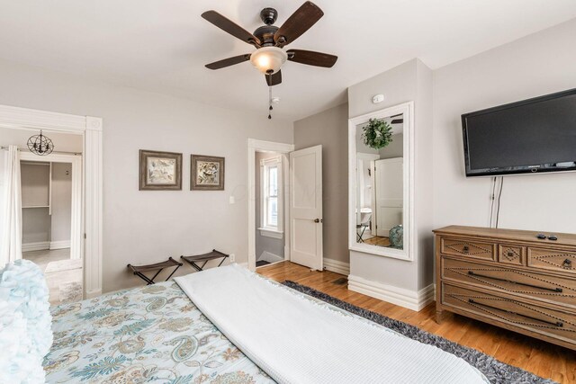 1105 Say Ave, Columbus, OH 43201 - bedroom featuring wood finished floors, baseboards, and ceiling fan