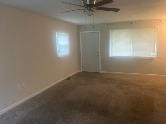 1227 Hart Rd, Columbus, OH 43223 - carpeted empty room with ceiling fan and baseboards