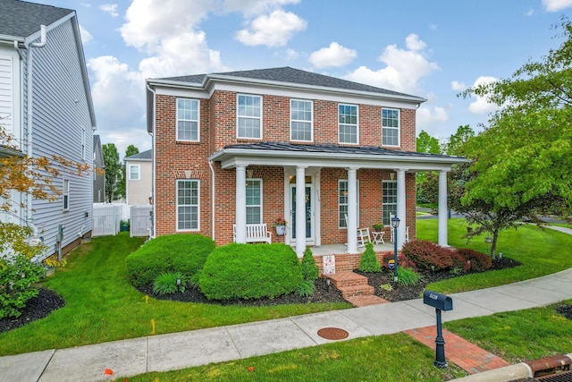 5119 Butterworth Green Dr, New Albany, OH 43054 - view of front of home with covered porch and brick siding