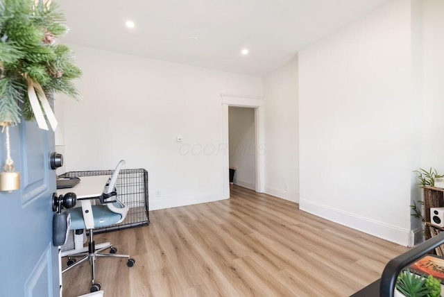 357 E Welch Ave, Columbus, OH 43207 - office featuring wood finished floors, recessed lighting, and baseboards