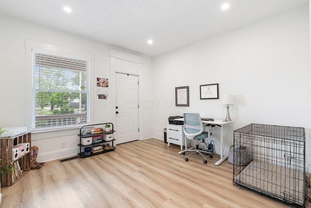 357 E Welch Ave, Columbus, OH 43207 - office space featuring wood finished floors, recessed lighting, and baseboards
