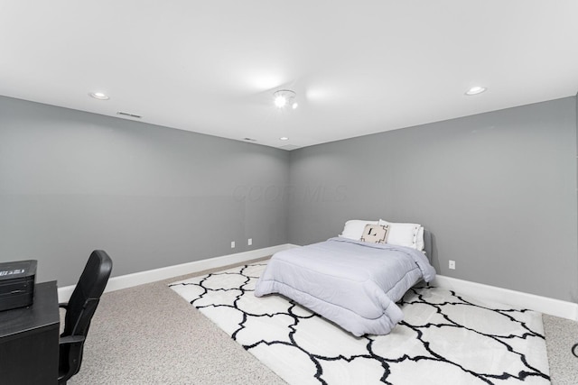 308 Jackson St, Columbus, OH 43206 - carpeted bedroom with baseboards and recessed lighting