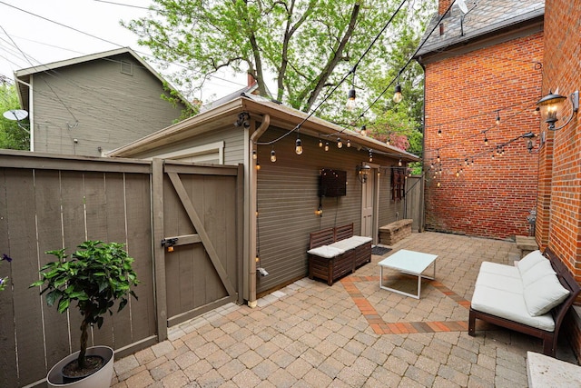 308 Jackson St, Columbus, OH 43206 - view of patio with a gate and fence