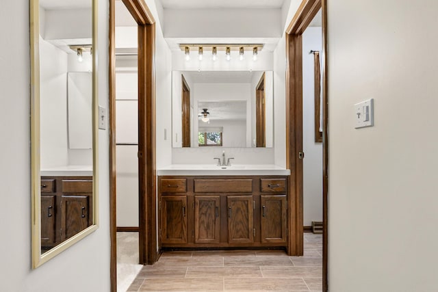 750 Pepper Ct, Westerville, OH 43082 - bathroom featuring vanity and rail lighting