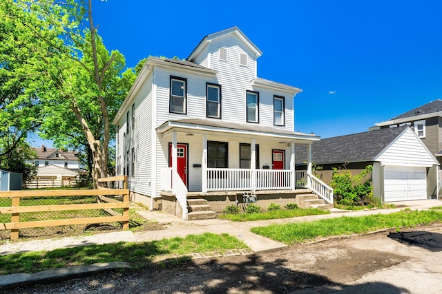 1165 Wager St Unit 1165-1167, Columbus, OH 43206 - view of front of home featuring covered porch and fence