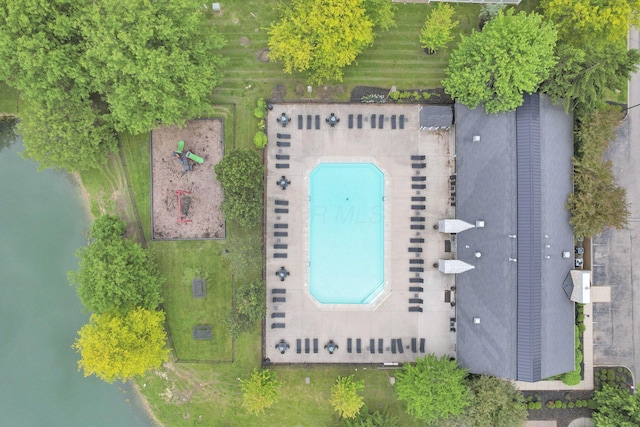 4712 Shalers Dr Unit 54A, Columbus, OH 43228 - drone / aerial view of a pool