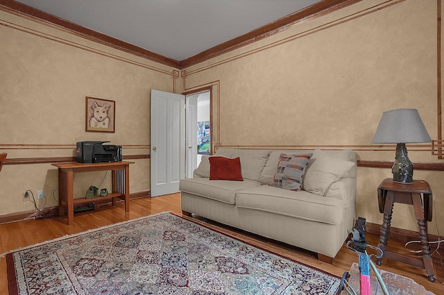 8259 Spruce Needle Ct, Columbus, OH 43235 - living room featuring crown molding and wood finished floors