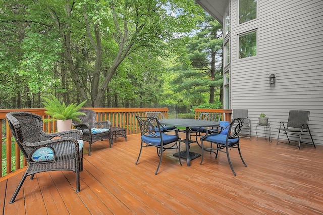 8259 Spruce Needle Ct, Columbus, OH 43235 - wooden deck with outdoor dining space