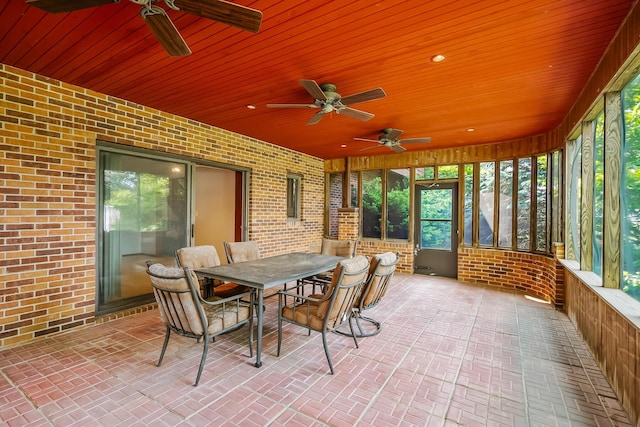 12502 Barbara Dr, Kenton, OH 43326 - sunroom / solarium featuring ceiling fan and healthy amount of natural light