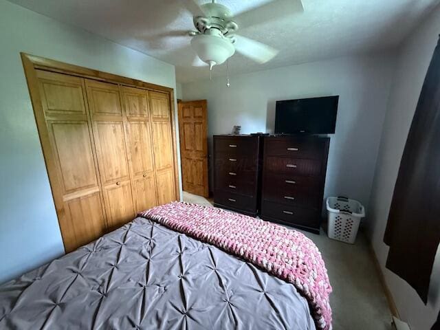 2802 County Road 26, Marengo, OH 43334 - bedroom featuring a closet and a ceiling fan