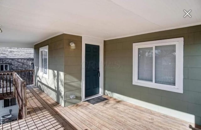 220 E Tompkins St, Columbus, OH 43202 - property entrance featuring concrete block siding