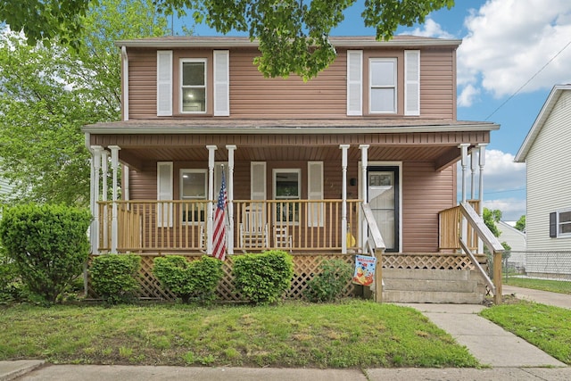 view of front facade featuring a porch