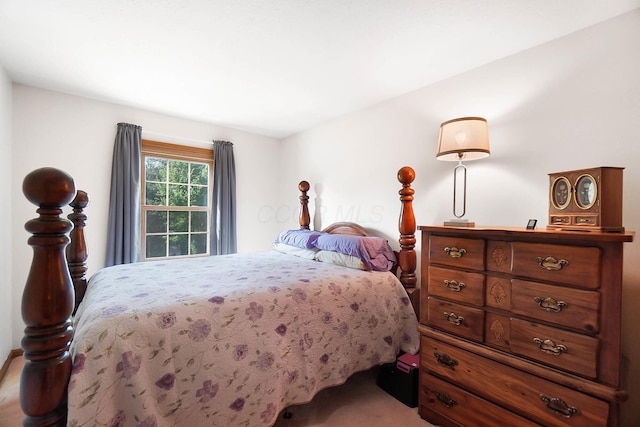 bedroom with carpet