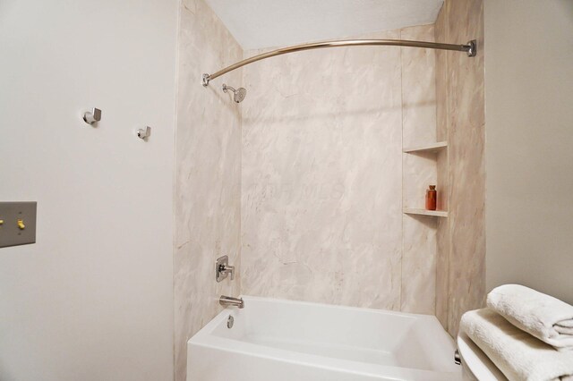 full bath with shower / washtub combination and toilet