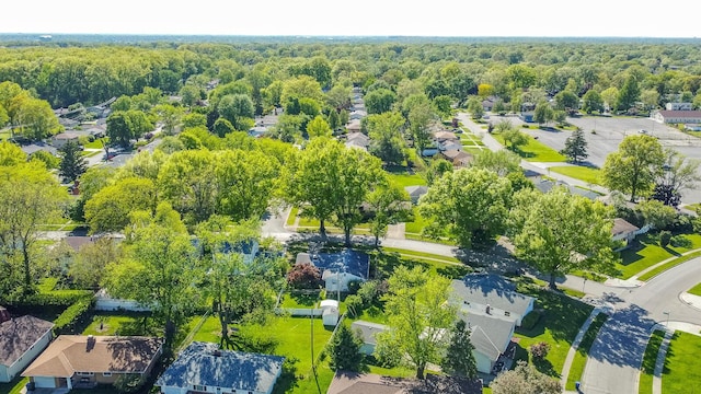 1469 Sandalwood Pl, Columbus, OH 43229 - aerial perspective of suburban area featuring a heavily wooded area