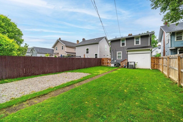 690 E Kossuth St, Columbus, OH 43206 - view of yard with a residential view and central air condition unit