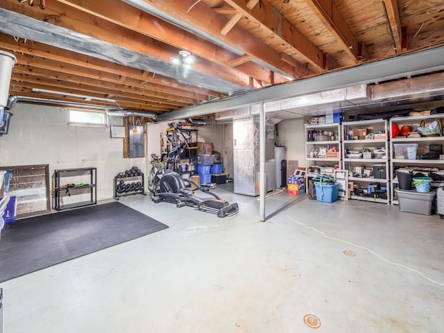 4710 Helmsbridge Ct, Grove City, OH 43123 - below grade area with electric panel and heating unit