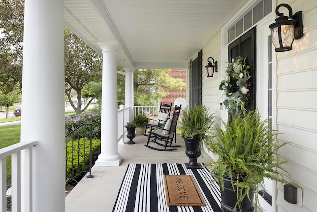 view of patio / terrace featuring a porch