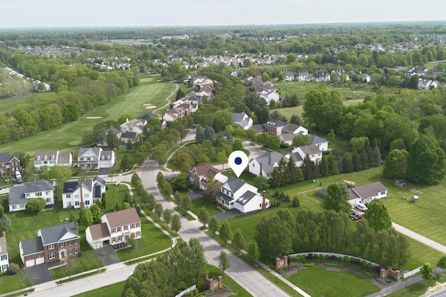 aerial view of residential area