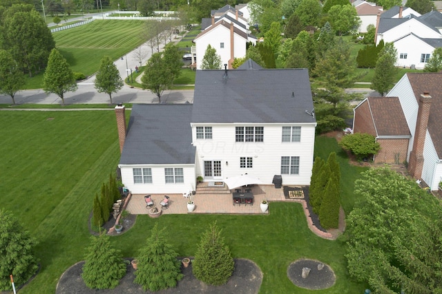 aerial view of residential area