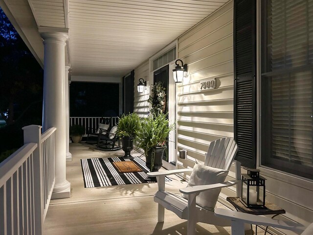 7000 Dean Farm Rd, New Albany, OH 43054 - balcony featuring covered porch