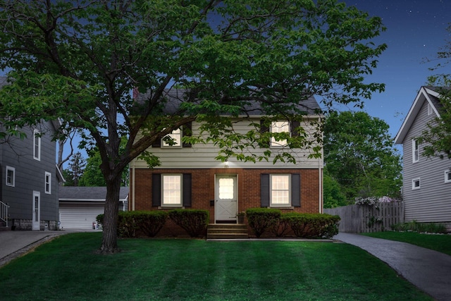 view of front of home featuring brick siding and entry steps