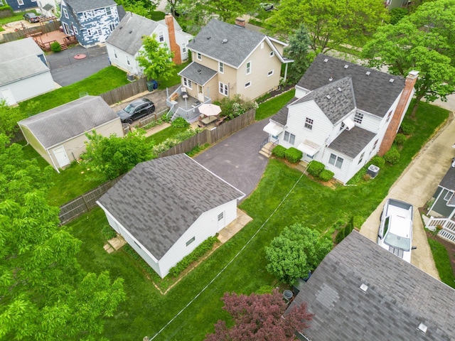 aerial view of residential area