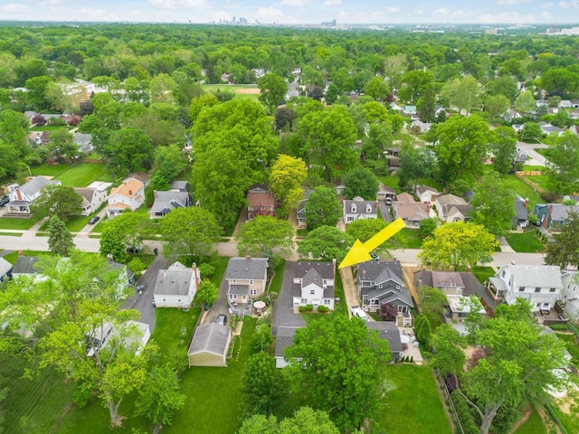 aerial perspective of suburban area