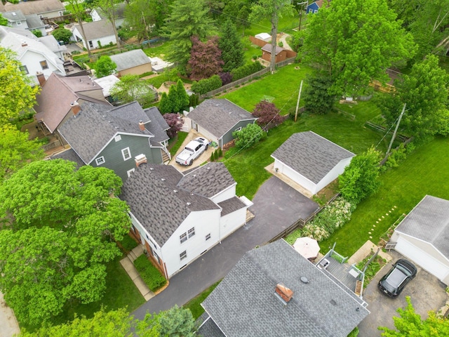 aerial perspective of suburban area