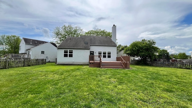 5332 Wadley Ct, Canal Winchester, OH 43110 - back of property featuring a deck and a chimney