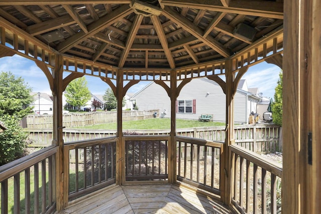 3907 Winding Path Dr, Canal Winchester, OH 43110 - wooden deck with a residential view and a gazebo