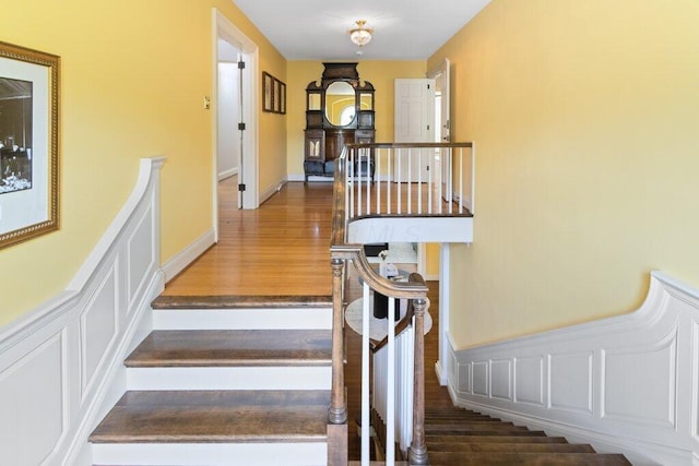 324 E N Broadway St, Columbus, OH 43214 - staircase featuring wood finished floors