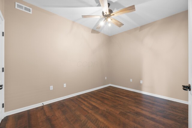 9032 Polaris Lakes Dr, Columbus, OH 43240 - unfurnished room featuring a ceiling fan, baseboards, and dark wood finished floors