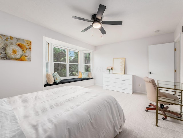 1249 Sea Shell Dr, Westerville, OH 43082 - carpeted bedroom featuring a desk and a ceiling fan