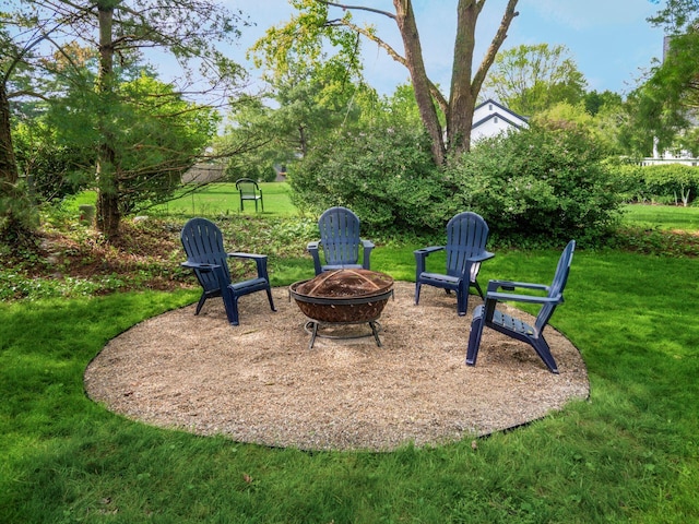 1249 Sea Shell Dr, Westerville, OH 43082 - view of green lawn featuring a fire pit