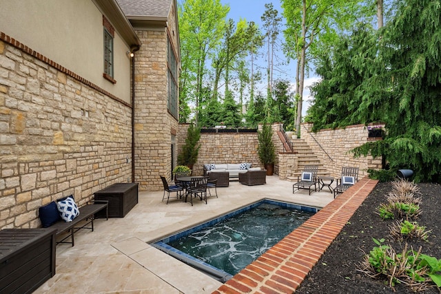 2060 Fontenay Pl, Upper Arlington, OH 43220 - view of swimming pool featuring outdoor lounge area, a patio, and fence