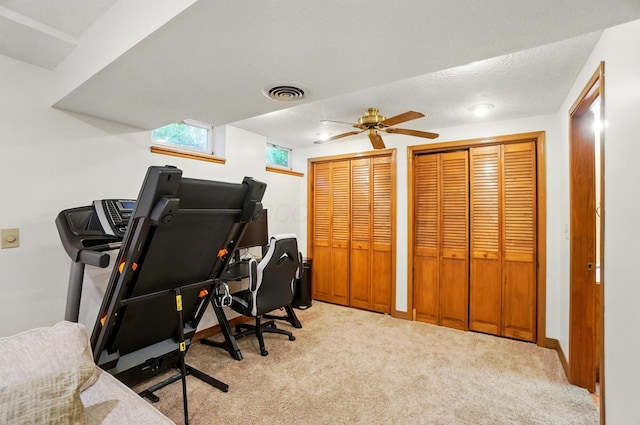 1407 Valley Dr, Marysville, OH 43040 - carpeted office with ceiling fan