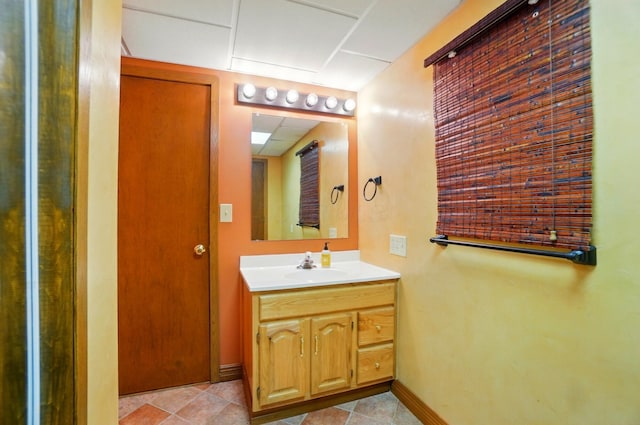 1407 Valley Dr, Marysville, OH 43040 - bathroom featuring vanity and baseboards
