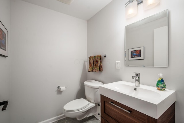 2790 Alliston Ct, Columbus, OH 43220 - half bath featuring vanity, toilet, and baseboards