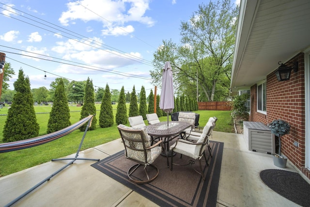 view of patio / terrace featuring outdoor dining area