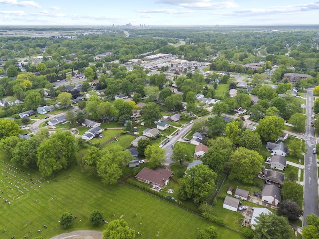 aerial perspective of suburban area