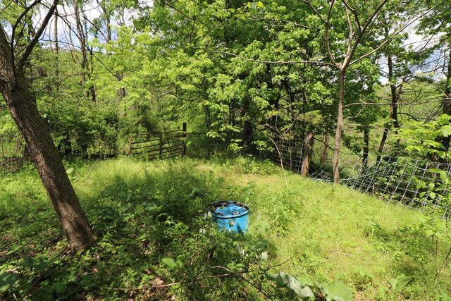 1294 Kings Corners Rd E, Mansfield, OH 44904 - view of yard with fence and a wooded view