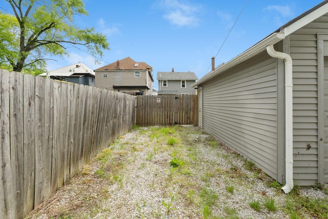 view of fenced backyard