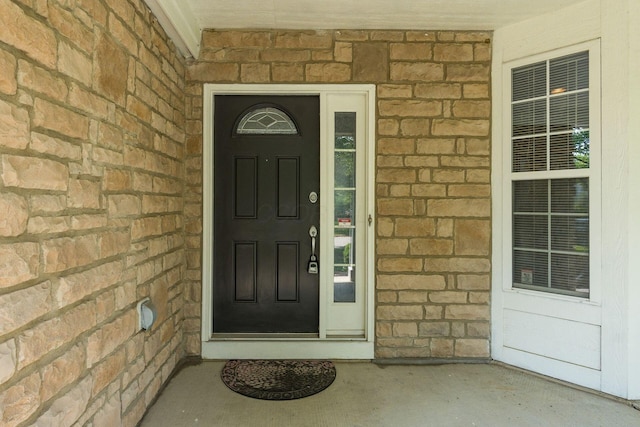 6923 Bishops Crossing Cir, Dublin, OH 43016 - doorway to property featuring brick siding