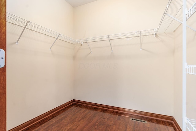 6923 Bishops Crossing Cir, Dublin, OH 43016 - spacious closet featuring dark wood-style floors